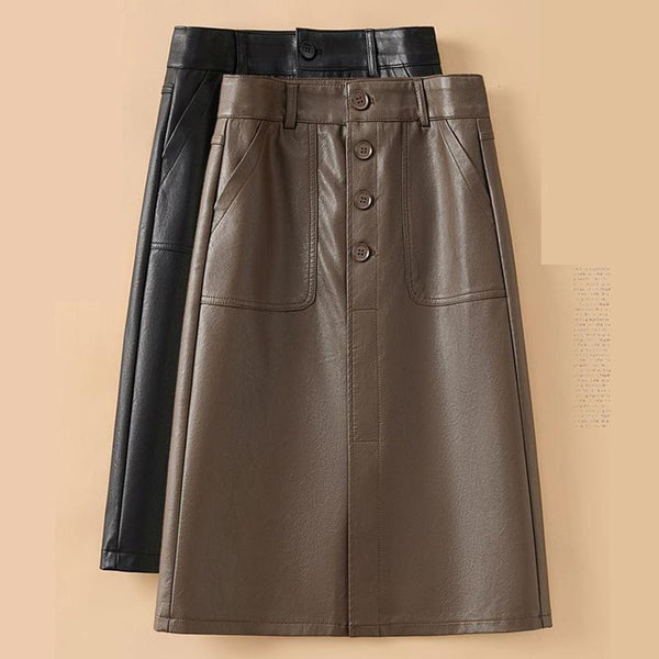 Leder Rock Damen