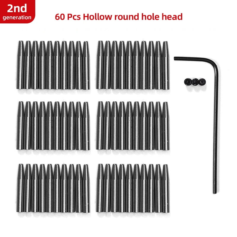 WUTA 2. Generation Leder Pricking Iron mit Wechselkopf – Scharfer Rundloch Leder Chisel aus 4Cr13 Stahl für Präzise Handnähte (3,0–6,0 mm)