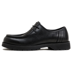 MADEN Herren Derby Schuhe Schwarz – Vintage Leder Schnürschuhe im British Style, Runde Zehenform für Business &amp; Büro 
