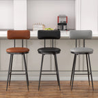 Rosahqnda Barhocker Set (2er/4er) – Moderne Barstühle mit Rückenlehne, 65 cm Sitzhöhe, Kunstleder & 4-Bein-Gestell für Küche & Bar