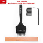 WUTA 2. Generation Leder Pricking Iron mit Wechselkopf – Scharfer Rundloch Leder Chisel aus 4Cr13 Stahl für Präzise Handnähte (3,0–6,0 mm)