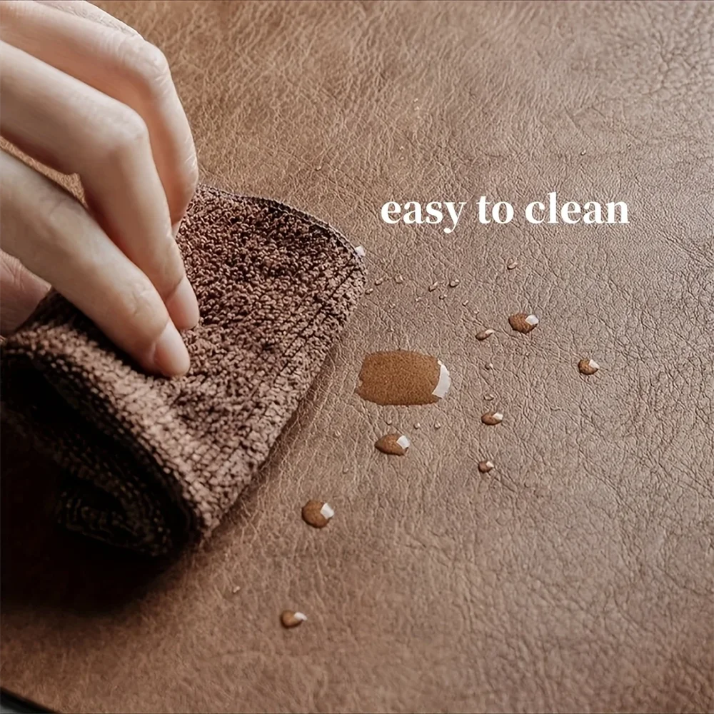 Quadratische Kunstleder Tischsets – Hitzebeständige & wasserdichte Platzmatten für Küche, Restaurant & Esszimmer (1/4/6 Stück)