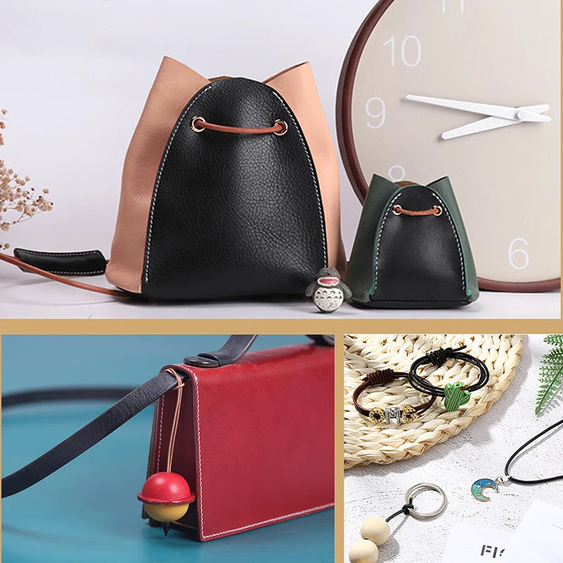 Rundes Lederband aus 100 % Echtleder – 5 Meter Lederschnur 1,5–6 mm für Schmuck, Taschen &amp; DIY Leatherarbeiten 