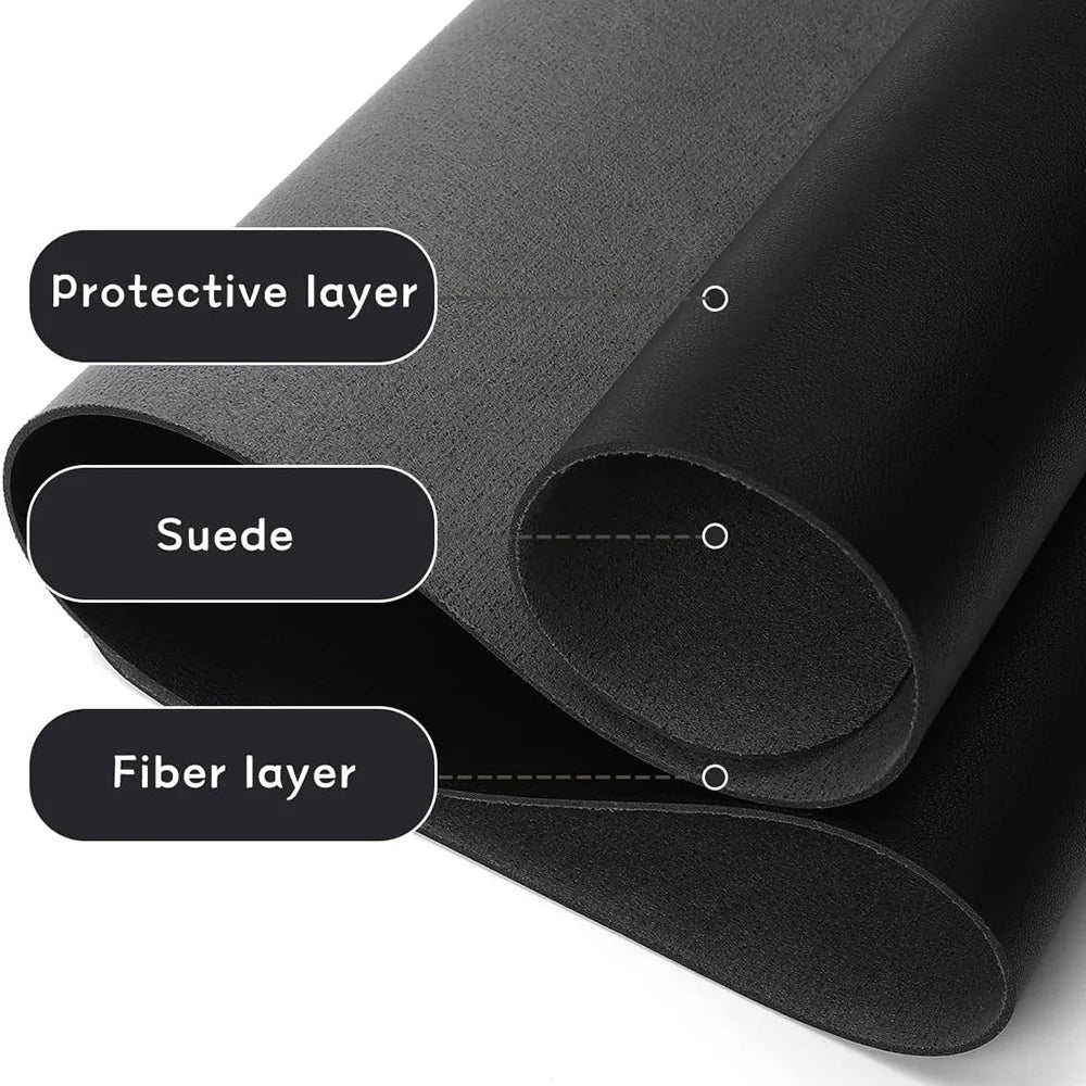 Mairuige XXL Schreibtischunterlage aus PU-Leder – Wasserdichte, Rutschfeste Desk Pad & Großes Mauspad für Büro und Zuhause (Schwarz / Pink)