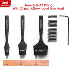 WUTA 2. Generation Leder Pricking Iron mit Wechselkopf – Scharfer Rundloch Leder Chisel aus 4Cr13 Stahl für Präzise Handnähte (3,0–6,0 mm)