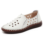 Lorilury Damen Leder Ballerinas – Handgefertigte Vintage Flats, Elegante Loafers und Moccasins für Freizeit & Alltag