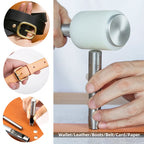 WUTA Runde Lederloch Stanzen Sets – 5–15 tlg. Hohlstanzer aus Carbonstahl für Uhrenarmbänder, Gürtel & DIY-Arbeiten