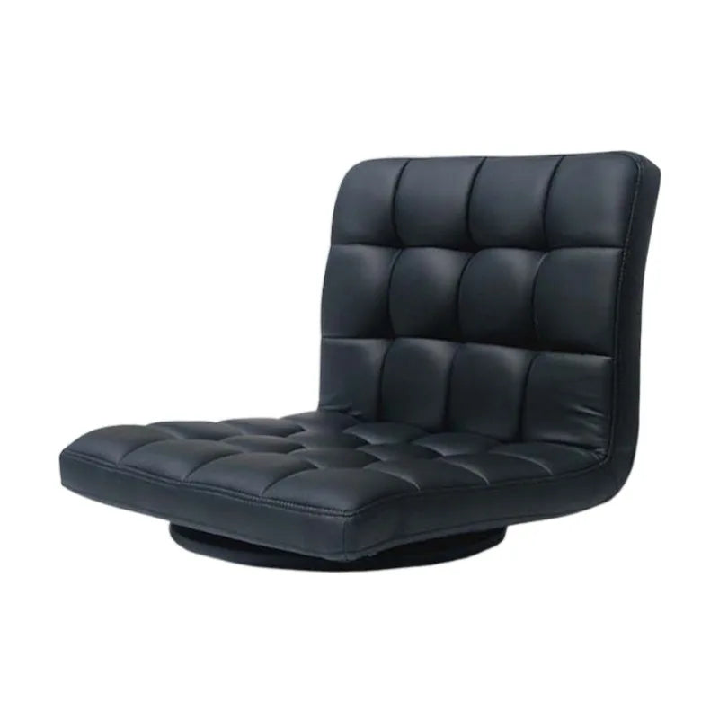 Japanischer Zaisu Leder-Bodenstuhl mit 360° Drehfunktion – Meditations- & Tatami-Stuhl ohne Beine für Wohnzimmer & Entspannungsbereiche