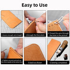 WUTA Leder Nähahle Set – Speedy Stitching Handnäh-Werkzeug mit Garnspule für Leder, Canvas & Schuhreparatur