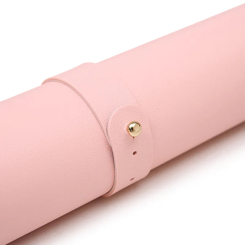 XXL Leder Schreibtischunterlage rosa – Rutschfeste &amp; Wasserdichte Desk Mat aus PU-Leder für Home Office &amp; Büro