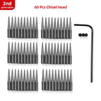 WUTA 2. Generation Leder Pricking Iron mit Wechselkopf – Scharfer Rundloch Leder Chisel aus 4Cr13 Stahl für Präzise Handnähte (3,0–6,0 mm)