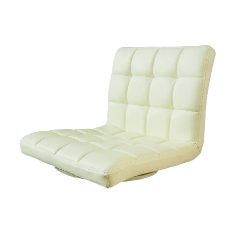 Japanischer Zaisu Leder-Bodenstuhl mit 360° Drehfunktion – Meditations- & Tatami-Stuhl ohne Beine für Wohnzimmer & Entspannungsbereiche