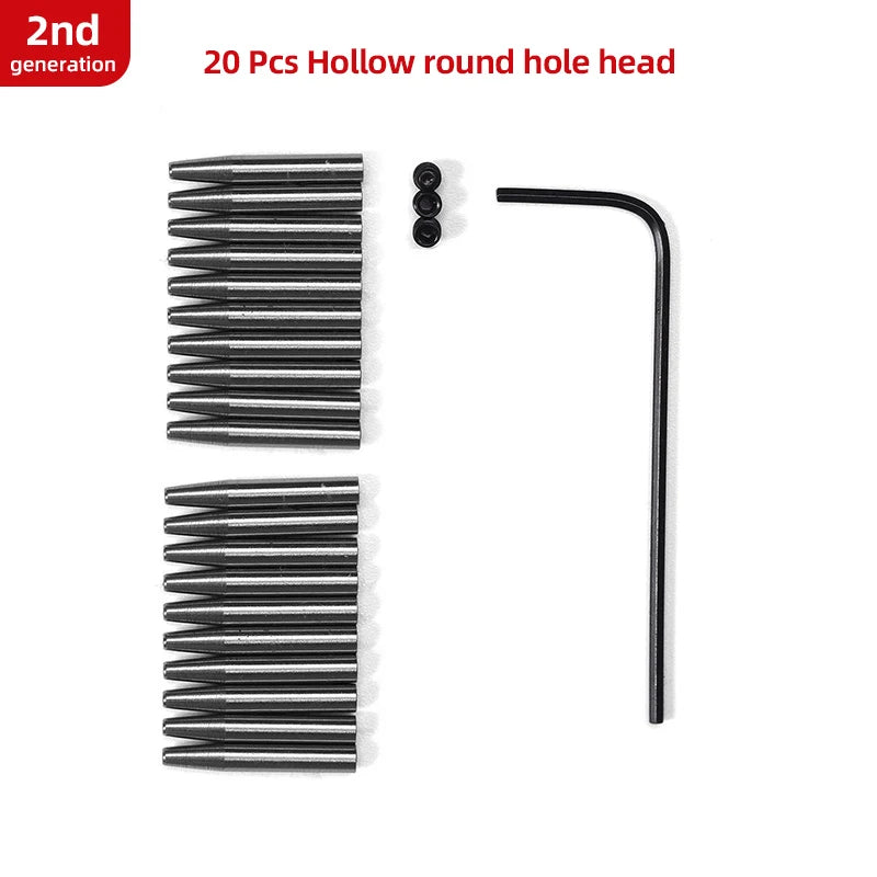 WUTA 2. Generation Leder Pricking Iron mit Wechselkopf – Scharfer Rundloch Leder Chisel aus 4Cr13 Stahl für Präzise Handnähte (3,0–6,0 mm)