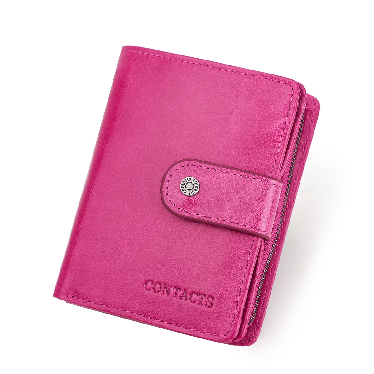 Contact'S Herren &amp; Damen Geldbörse aus echtem Leder – Vintage Kurz-Wallet mit RFID-Schutz, Münzfach &amp; Kartenhalter