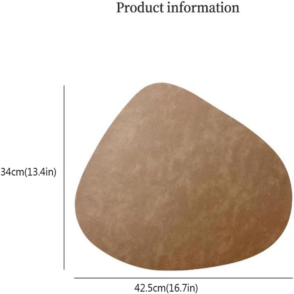 Ensembles de vaisselle en cuir PU – Plats lavables, lavables et sans tricot au style européen (1/4/6 pièces)