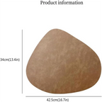 Ensembles de vaisselle en cuir PU – Plats lavables, lavables et sans tricot au style européen (1/4/6 pièces)