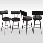 Rosahqnda Barhocker Set (2er/4er) – Moderne Barstühle mit Rückenlehne, 65 cm Sitzhöhe, Kunstleder & 4-Bein-Gestell für Küche & Bar