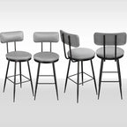 Rosahqnda Barhocker Set (2er/4er) – Moderne Barstühle mit Rückenlehne, 65 cm Sitzhöhe, Kunstleder & 4-Bein-Gestell für Küche & Bar