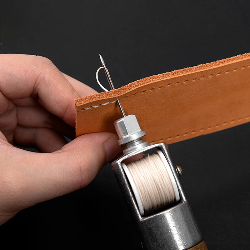 WUTA Leder Nähahle Set – Speedy Stitching Handnäh-Werkzeug mit Garnspule für Leder, Canvas & Schuhreparatur