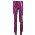 Leggings para mujer con escamas de pez sirena, leggings de fitness sexys y elegantes con diseño acolchado y medias elásticas de entrenamiento 