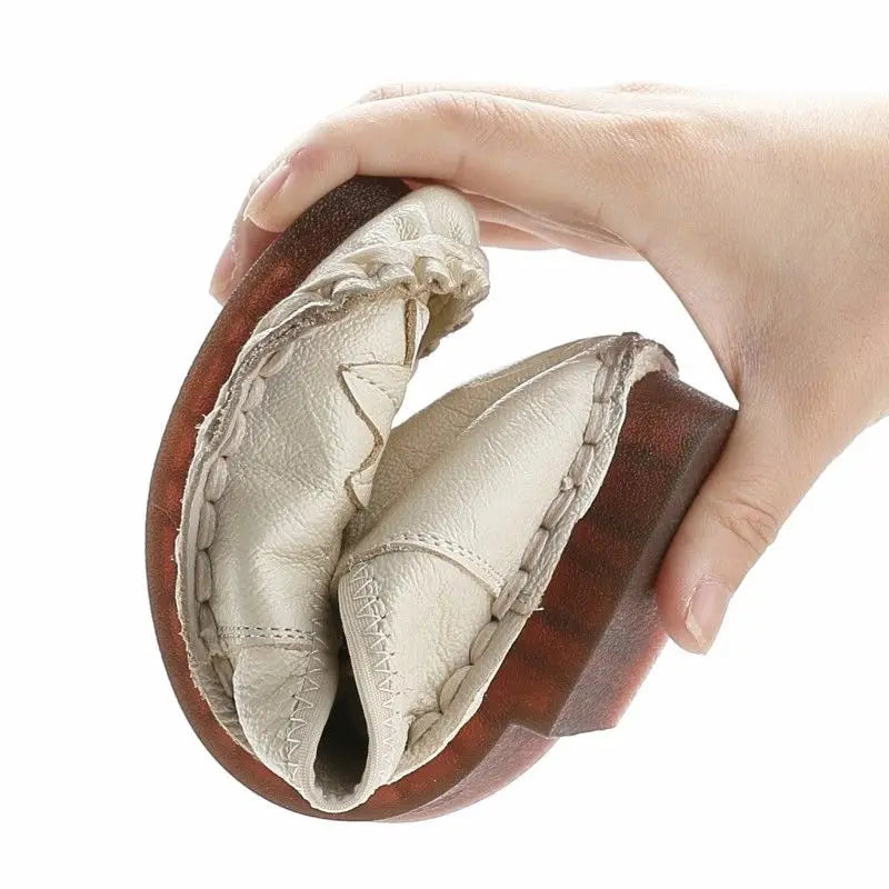 Ferldi Damen Oxfords – Handgefertigte Lederflats, Luxuriöse Loafers et Mokassins aus echtem Rindsleder 