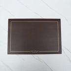 Ensembles de vaisselle en cuir rechteckige – Fête de l'huile et de l'eau, plats isolés au style européen pour cuisine et cuisine