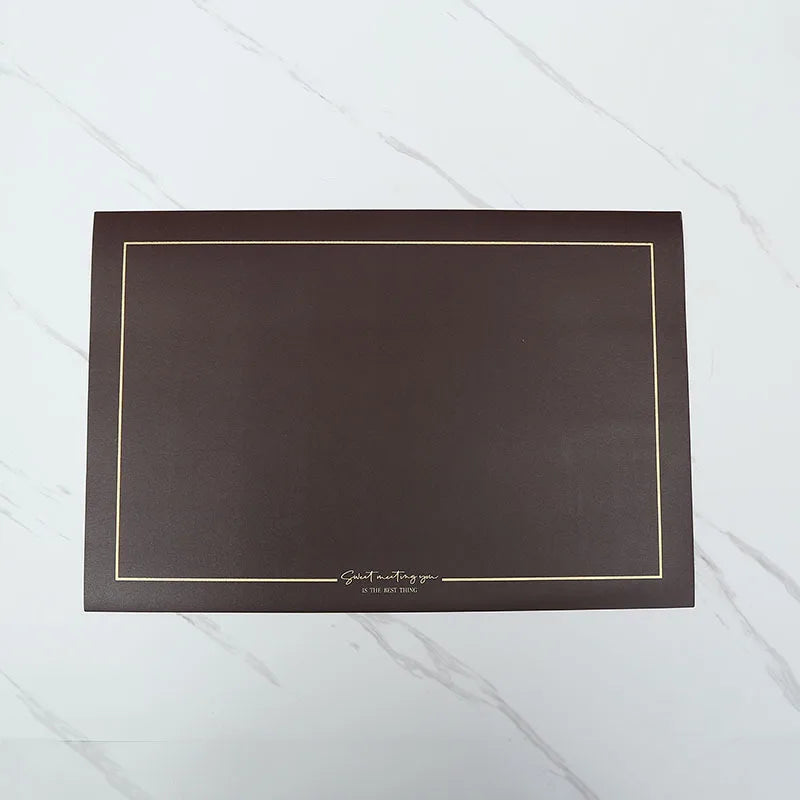 Rechteckige Leder-Tischsets – Öl- & wasserfeste, hitzeisolierende Platzmatten im europäischen Stil für Küche & Esszimmer