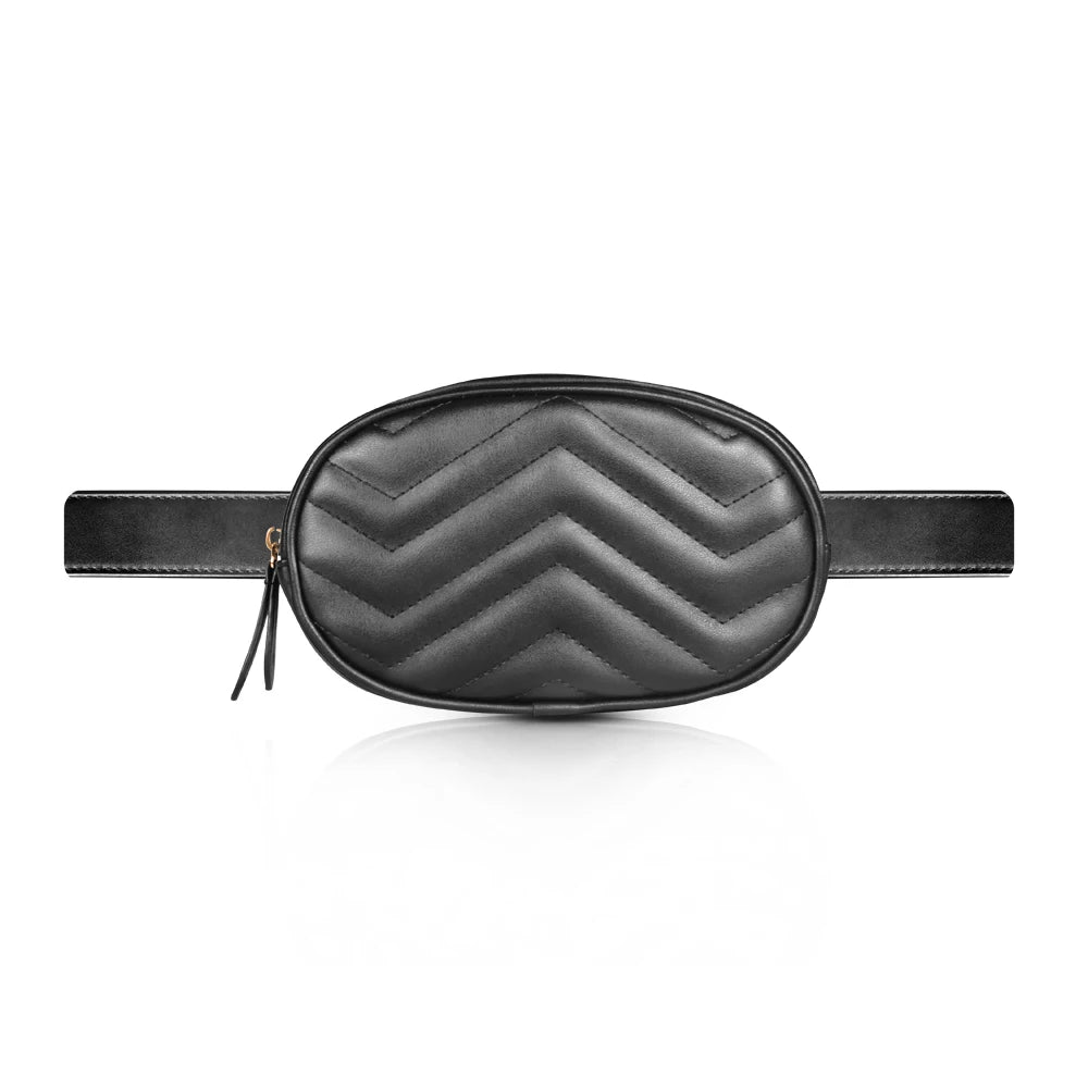 Geestock Damen Bauchtasche - Runde PU-Leder Gürteltasche, Luxuriöse Riñonera y bandolera