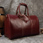 Newsbirds Crazy Horse Leder Reisetasche – Vintage Carry-On Duffle Bag aus echtem Rindsleder für Damen &amp; Herren 