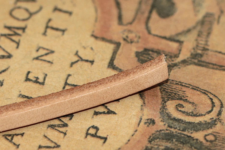 5 Meter Natur Lederkordel 3 mm – Quadratisches Rindslederband aus echtem Leder für Schmuck, Taschen & DIY Lederarbeiten