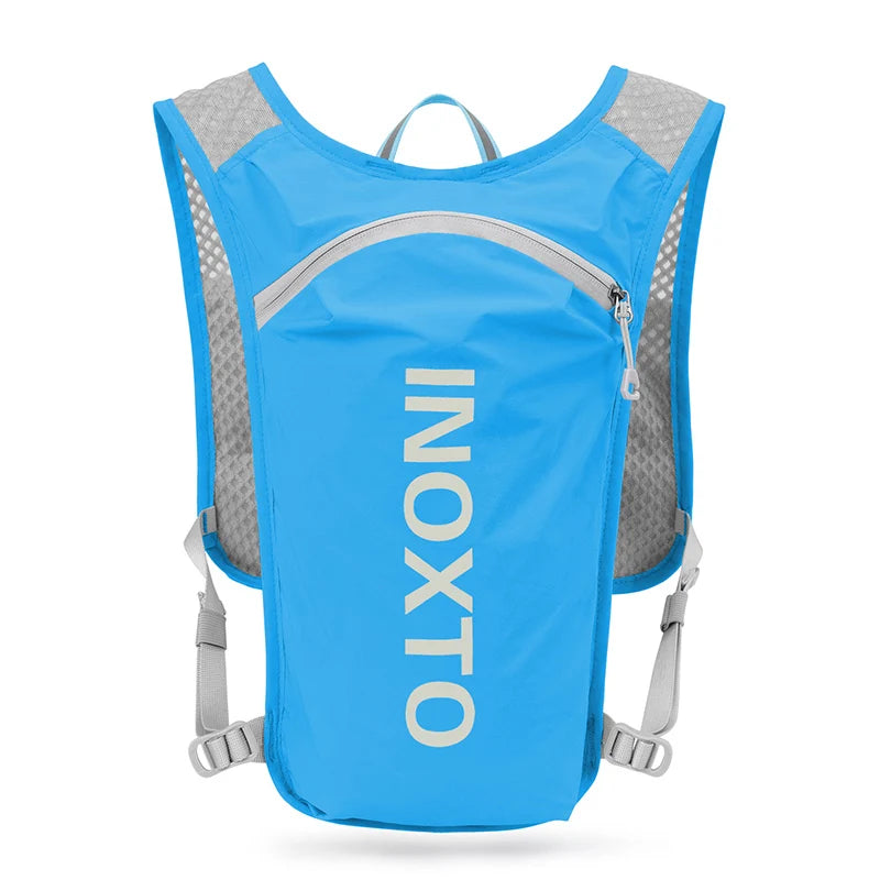 INOXTO Wasserdichter Laufrucksack 5L – Gilet d'hydratation ultra léger avec bouteille d'eau de 1,5 L pour la course, le trail et le VTT