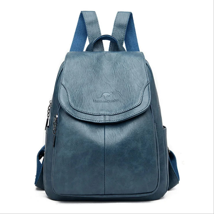KMFFLY Damen Leder-Rucksack – Weicher Vintage Rucksack aus echtem Schafleder, kompakt & stilvoll (9 Farben)