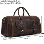 LUUFAN Bolsos de cuero para hombre con bolso de cuero vintage – Bolso de lona Vintage Crazy Horse grande con bolso de mano, bolso de negocios y de fin de semana 