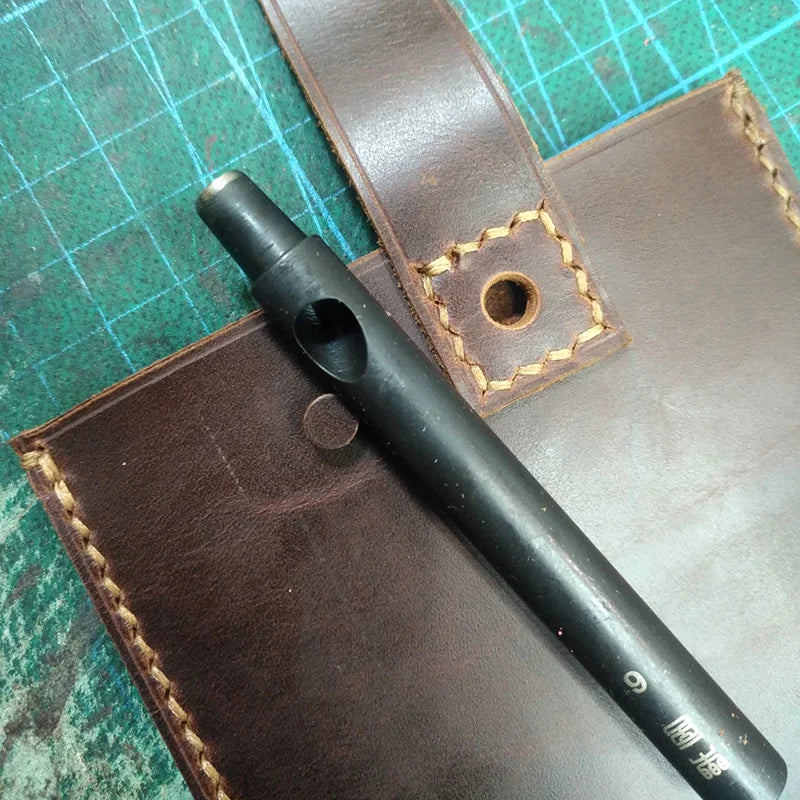 Professionelles Leder Lochstanzer Set 1–12 mm – Hochwertiges Rundloch-Punzierwerkzeug aus Carbonstahl für Gürtel, Wallets & Lederarbeiten
