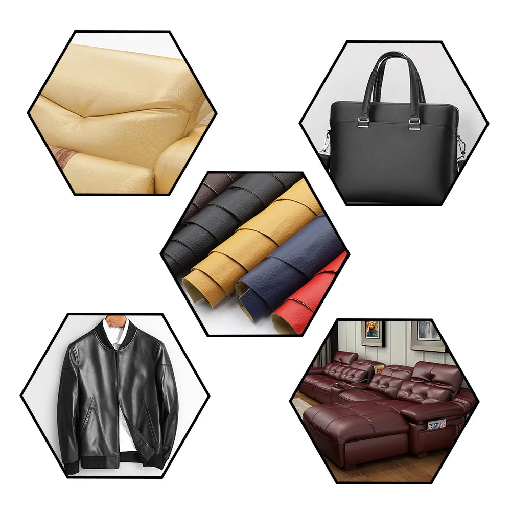 Selbstklebendes PU-Leder Reparatur-Patch – Zuschneidbarer Kunstlederstoff 50 cm / 1 m / 2 m für Sofa, Möbel & Auto