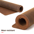 CONTACTO FAMILIA Mauspad &amp; Schreibtischunterlage aus 100 % Nubukleder – Edle Leder Desk Mat für Büro, Laptop &amp; Gaming