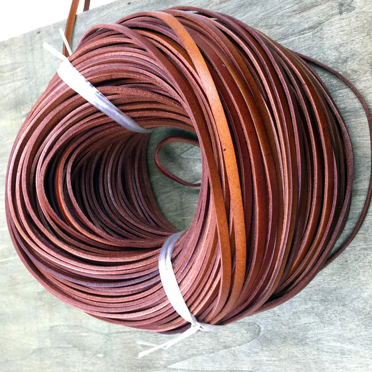 5 metros Echtleder Kordel aus Rindsleder – Hochwertiger Lederstreifen für Schmuck, Taschen &amp; DIY Lederarbeiten 