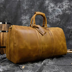 Newsbirds 60 cm Vintage Leder Reisetasche für Herren – Große Weekender Bag aus echtem Rindsleder für 3-Tage-Businessreisen