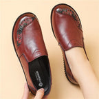 Lorilury Damen Leder Ballerinas – Handgefertigte Vintage Flats, Elegante Loafers und Moccasins für Freizeit & Alltag