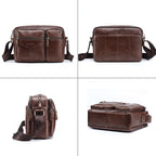 LACHIOUR Herren Leder-Umhängetasche – Echtes Leder, Casual Messenger Bag, Business & Crossbody Handbag