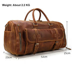 LUUFAN Bolsos de cuero para hombre con bolso de cuero vintage – Bolso de lona Vintage Crazy Horse grande con bolso de mano, bolso de negocios y de fin de semana 