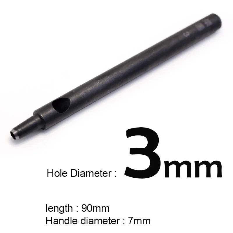 Professionelles Leder Lochstanzer Set 1–12 mm – Hochwertiges Rundloch-Punzierwerkzeug aus Carbonstahl für Gürtel, Wallets & Lederarbeiten