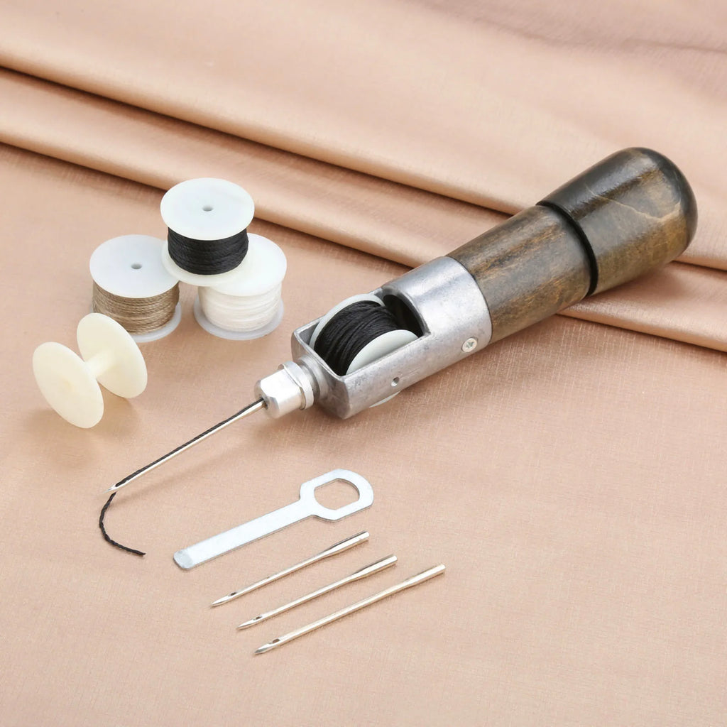 Ledernähwerkzeug – Handbetriebene Ledernähmaschine mit gewachstem Faden für Lederarbeiten