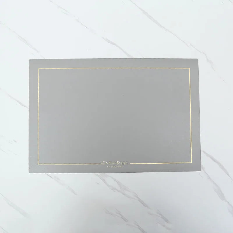 Ensembles de vaisselle en cuir rechteckige – Fête de l'huile et de l'eau, plats isolés au style européen pour cuisine et cuisine