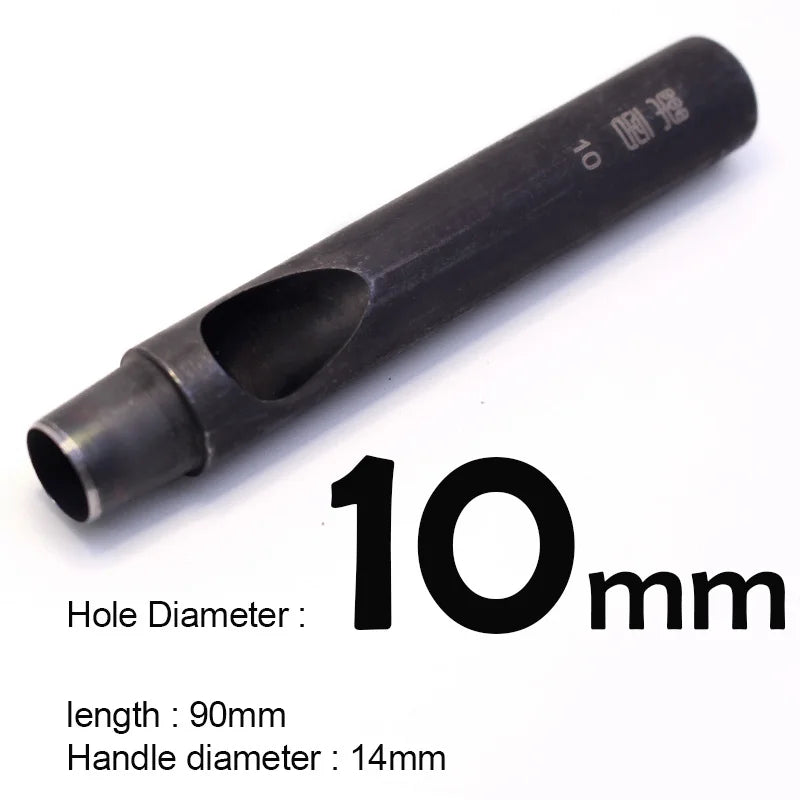 Professionelles Leder Lochstanzer Set 1–12 mm – Hochwertiges Rundloch-Punzierwerkzeug aus Carbonstahl für Gürtel, Wallets & Lederarbeiten
