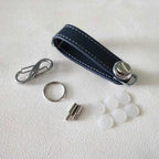 Autoschlüssel-Etui aus echtem Leder – Kompakte Key Pouch mit Karabiner, Schlüssel-Organizer & EDC Key Wallet im Business-Design