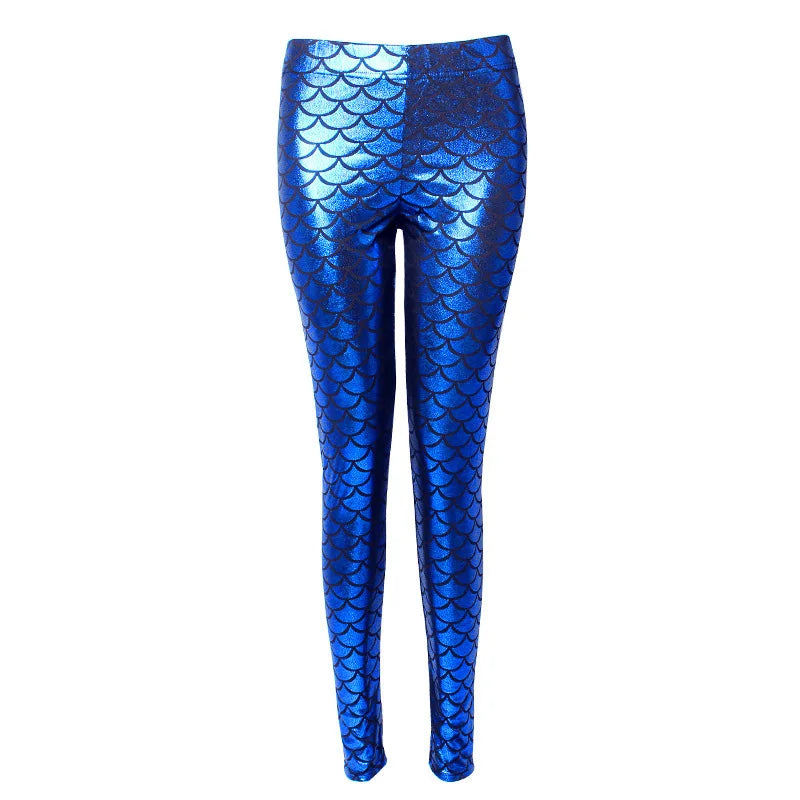 Leggings para mujer con escamas de pez sirena, leggings de fitness sexys y elegantes con diseño acolchado y medias elásticas de entrenamiento 
