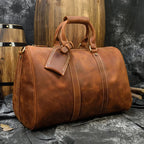 Newsbirds Crazy Horse Leder Reisetasche – Vintage Carry-On Duffle Bag aus echtem Rindsleder für Damen &amp; Herren 