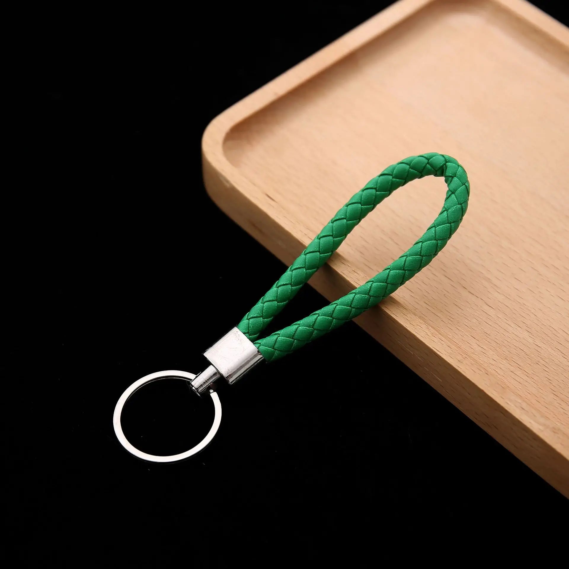 Geflochtener PU-Leder Schlüsselanhänger – Moderner Woven Rope Keychain als Taschen- & Autoanhänger, DIY Leder-Keyring für Damen & Herren