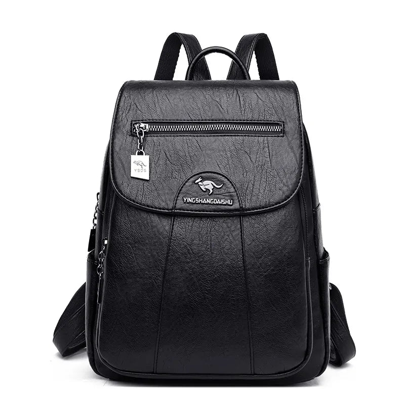 KMFFLY Damen Rucksack aus echtem Schafleder – Vintage Leder-Rucksack in 5 Farben, weich & elegant für Schule, Reise & Alltag
